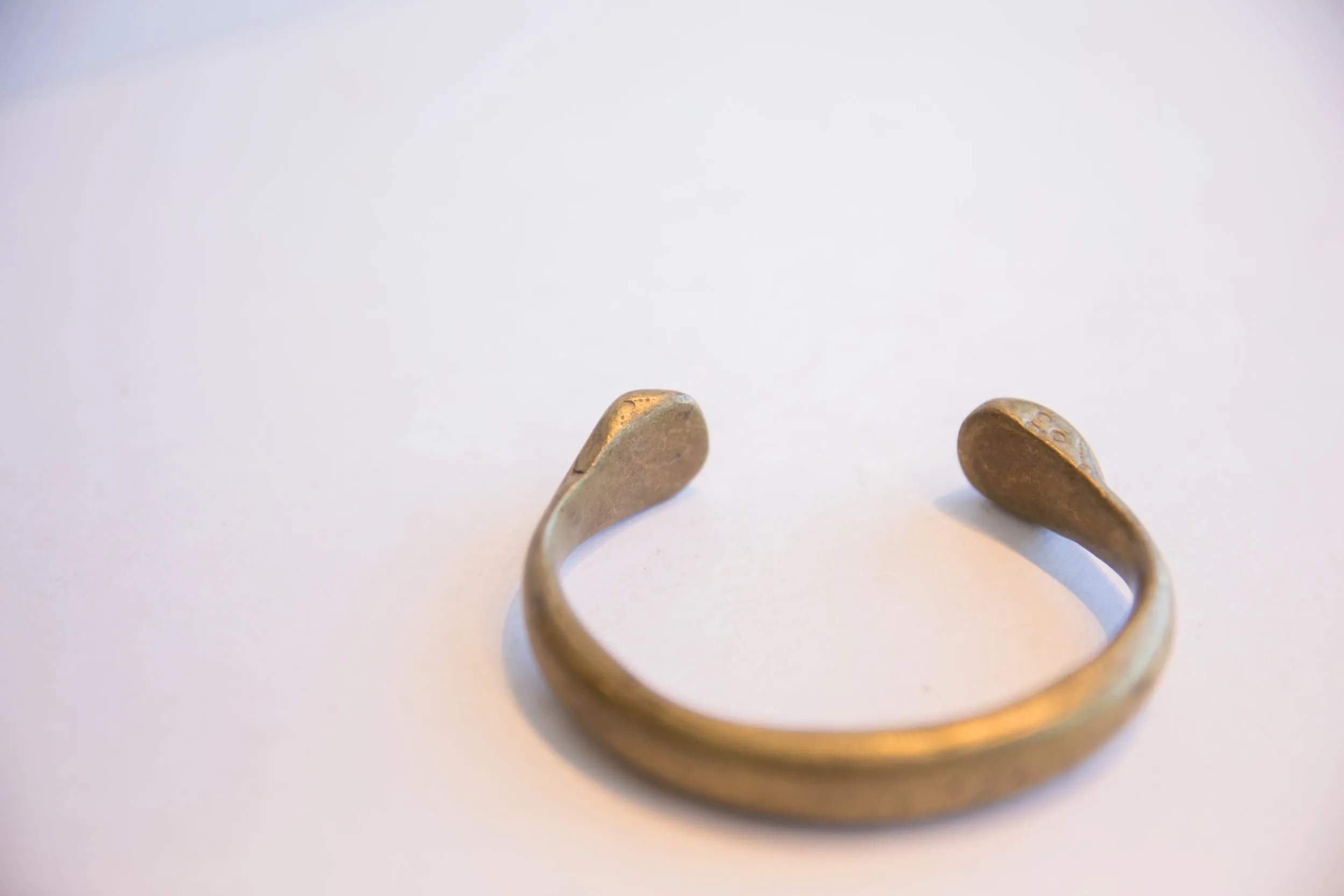 Antique African Bronze Snake Cuff Bracelet