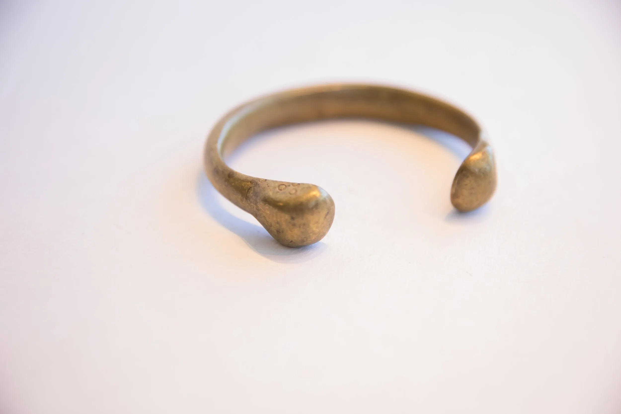 Antique African Bronze Snake Cuff Bracelet