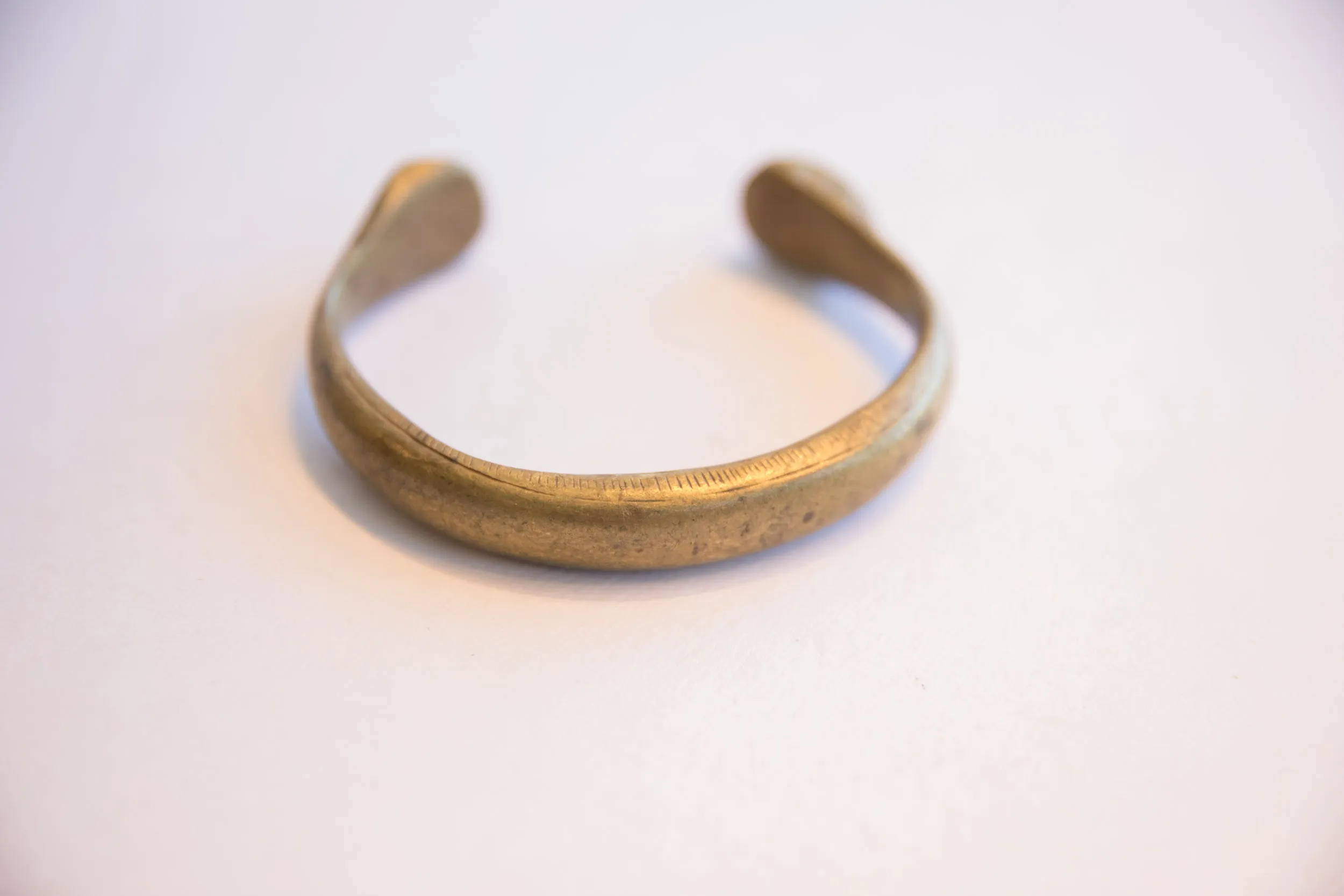 Antique African Bronze Snake Cuff Bracelet