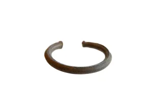Antique African Bronze Striped Cuff Bracelet