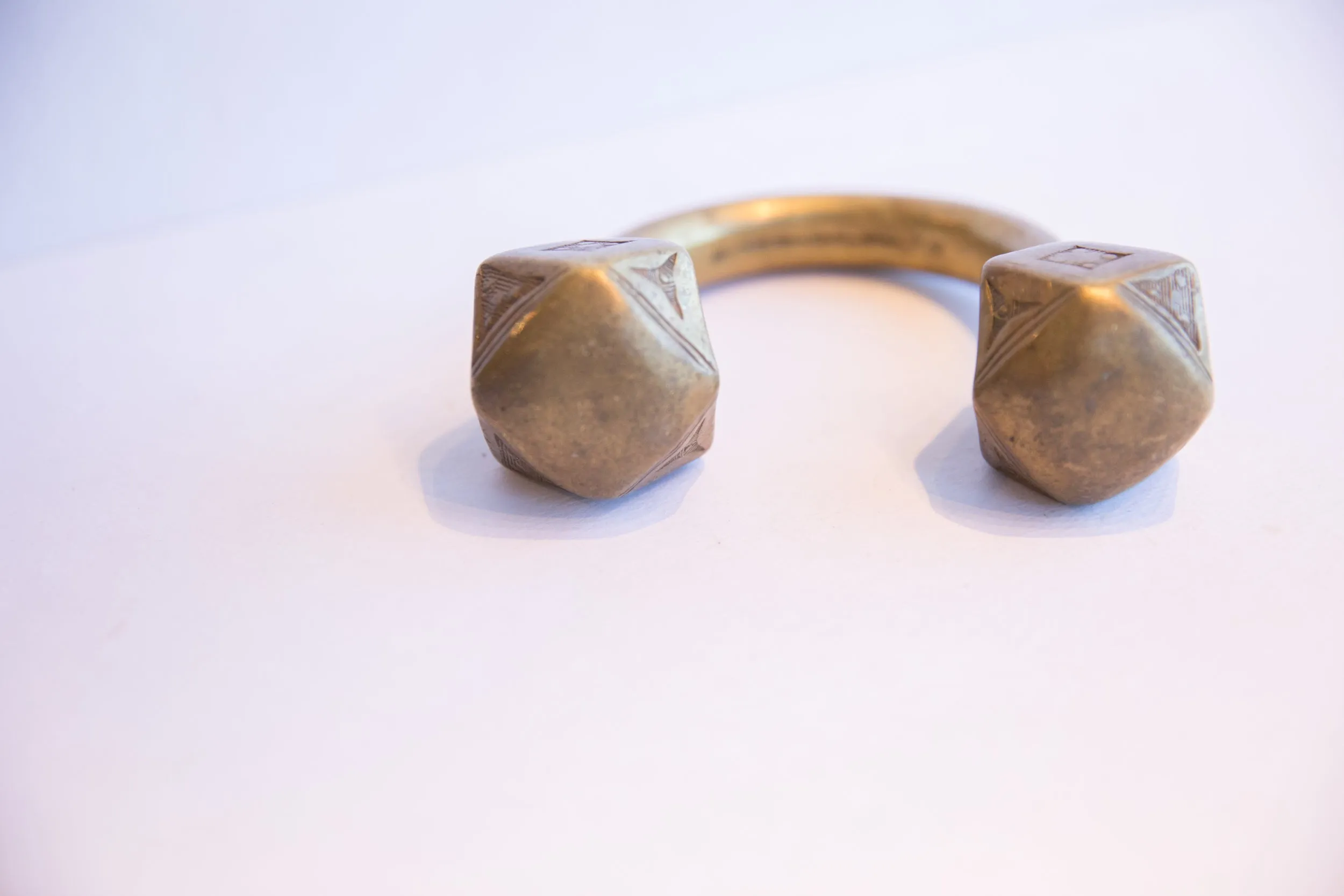 Antique African Geometric Base Cuff Bracelet