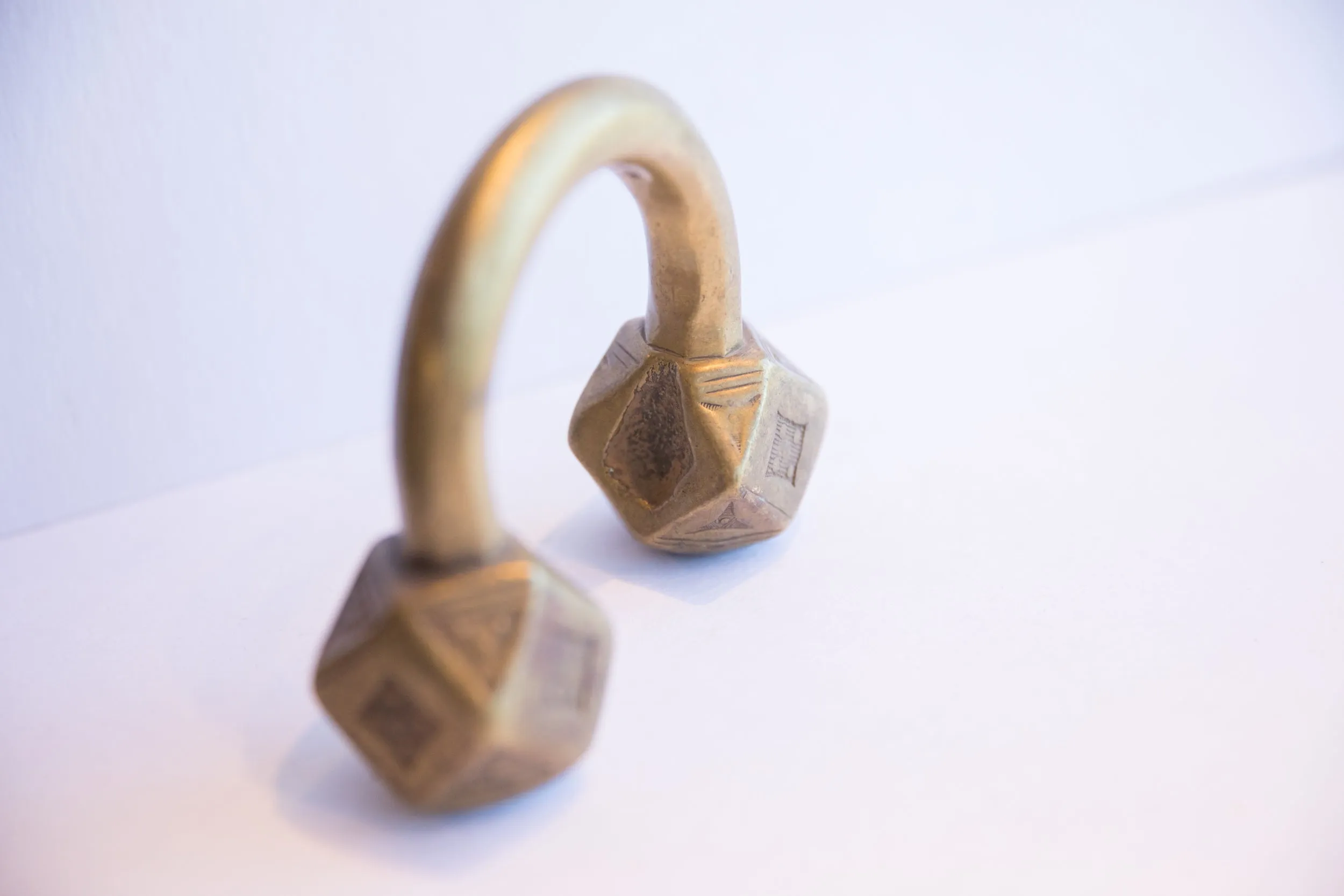 Antique African Geometric Base Cuff Bracelet