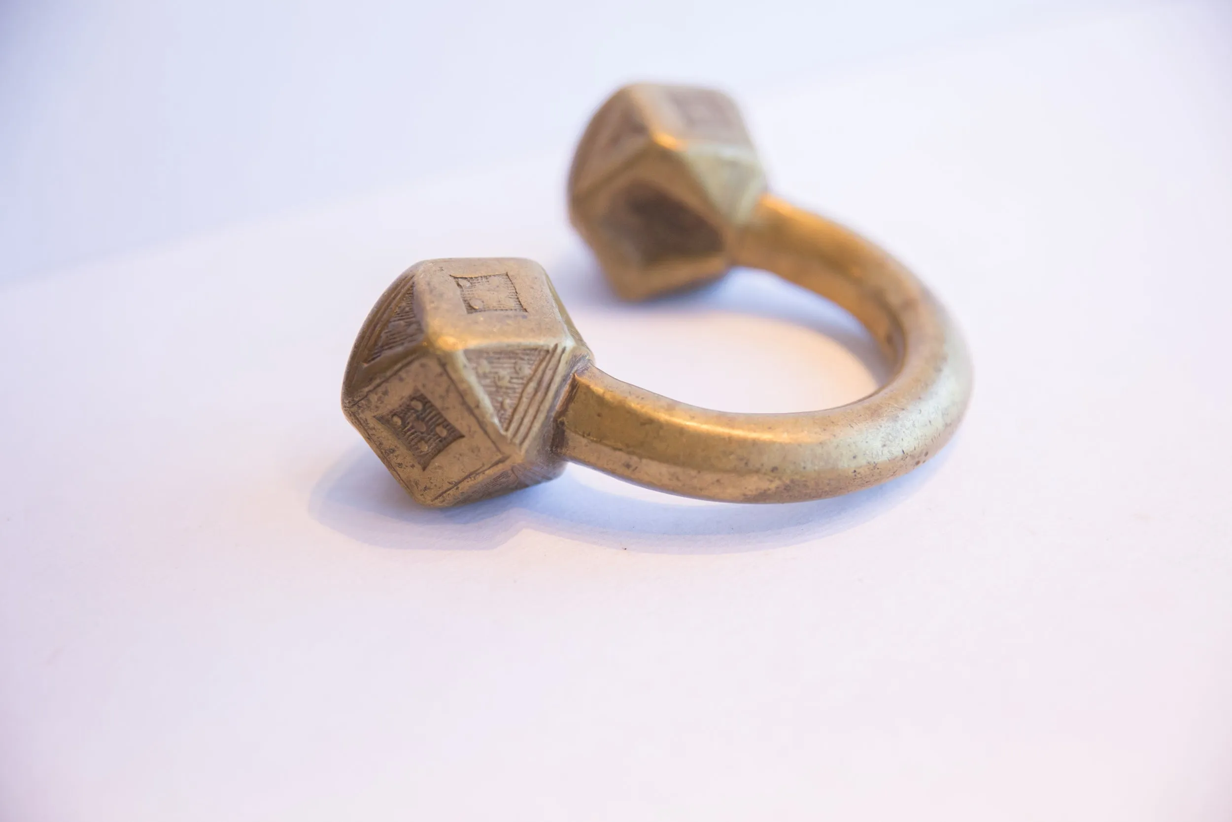 Antique African Geometric Base Cuff Bracelet