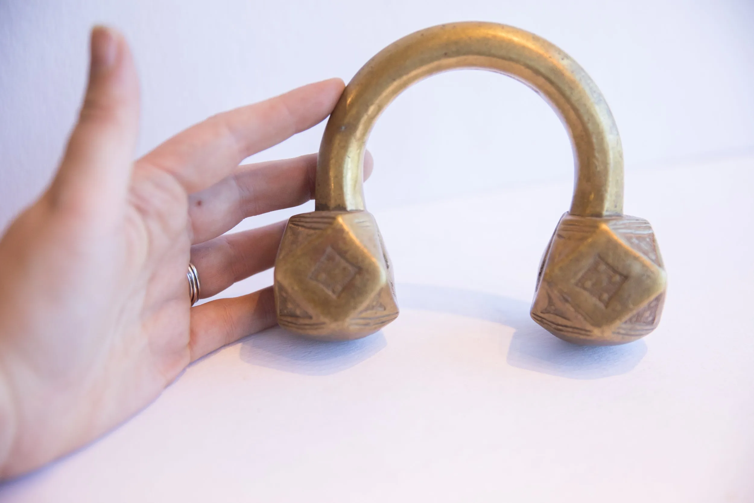Antique African Geometric Base Cuff Bracelet