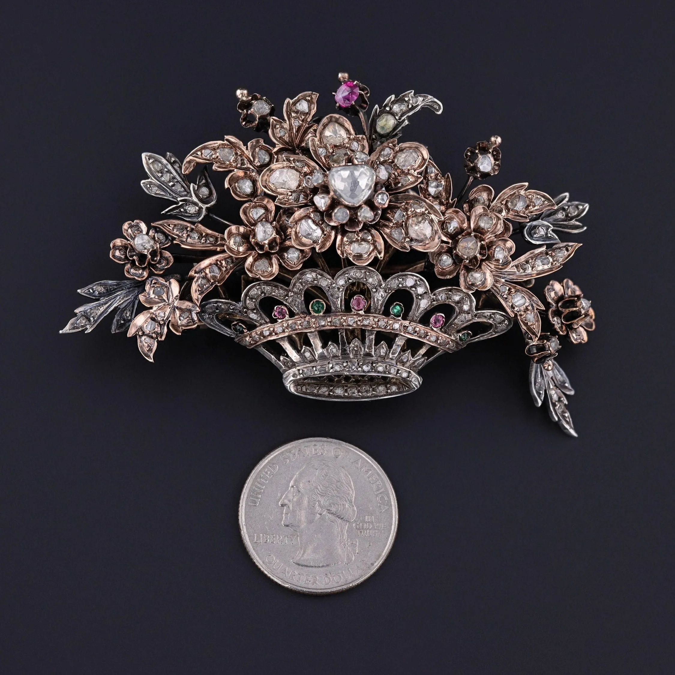 Antique Georgian Diamond Giardinetti Brooch