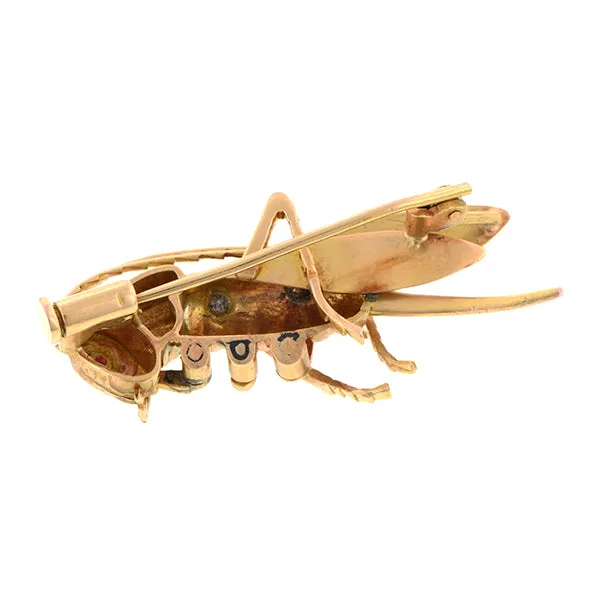 Antique Grasshopper Pin