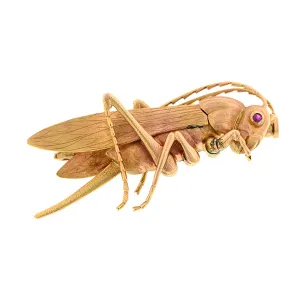 Antique Grasshopper Pin