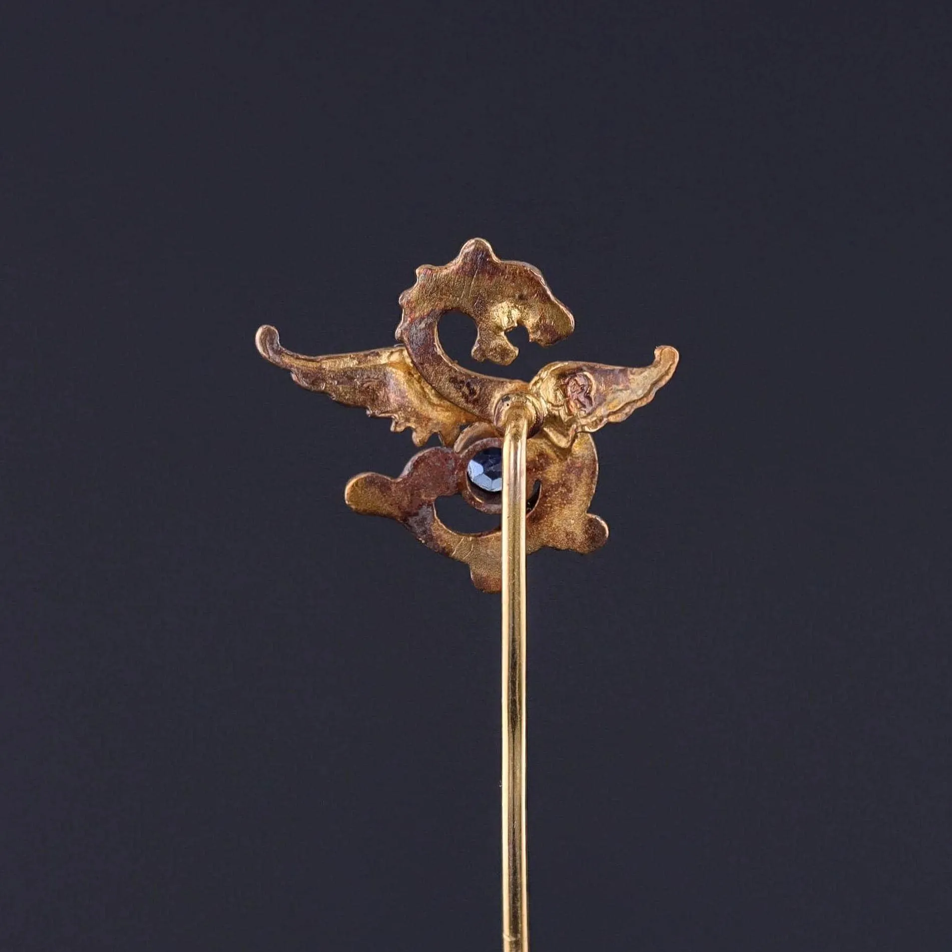 Antique Griffin Stickpin of 14k Gold