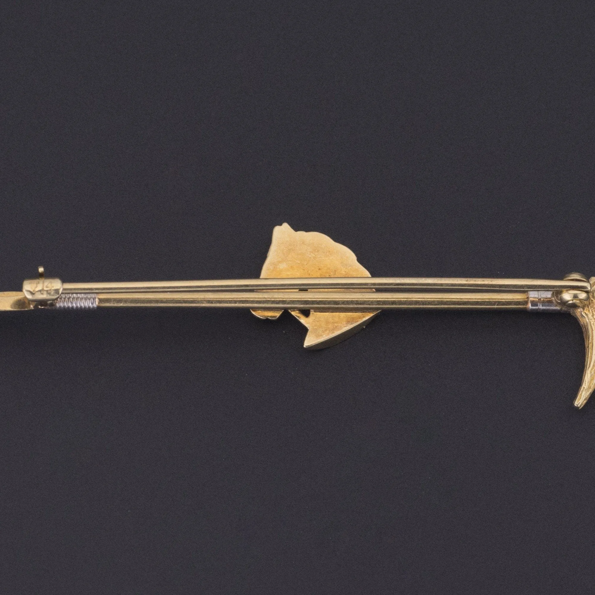 Antique Horse Brooch of 14k Gold