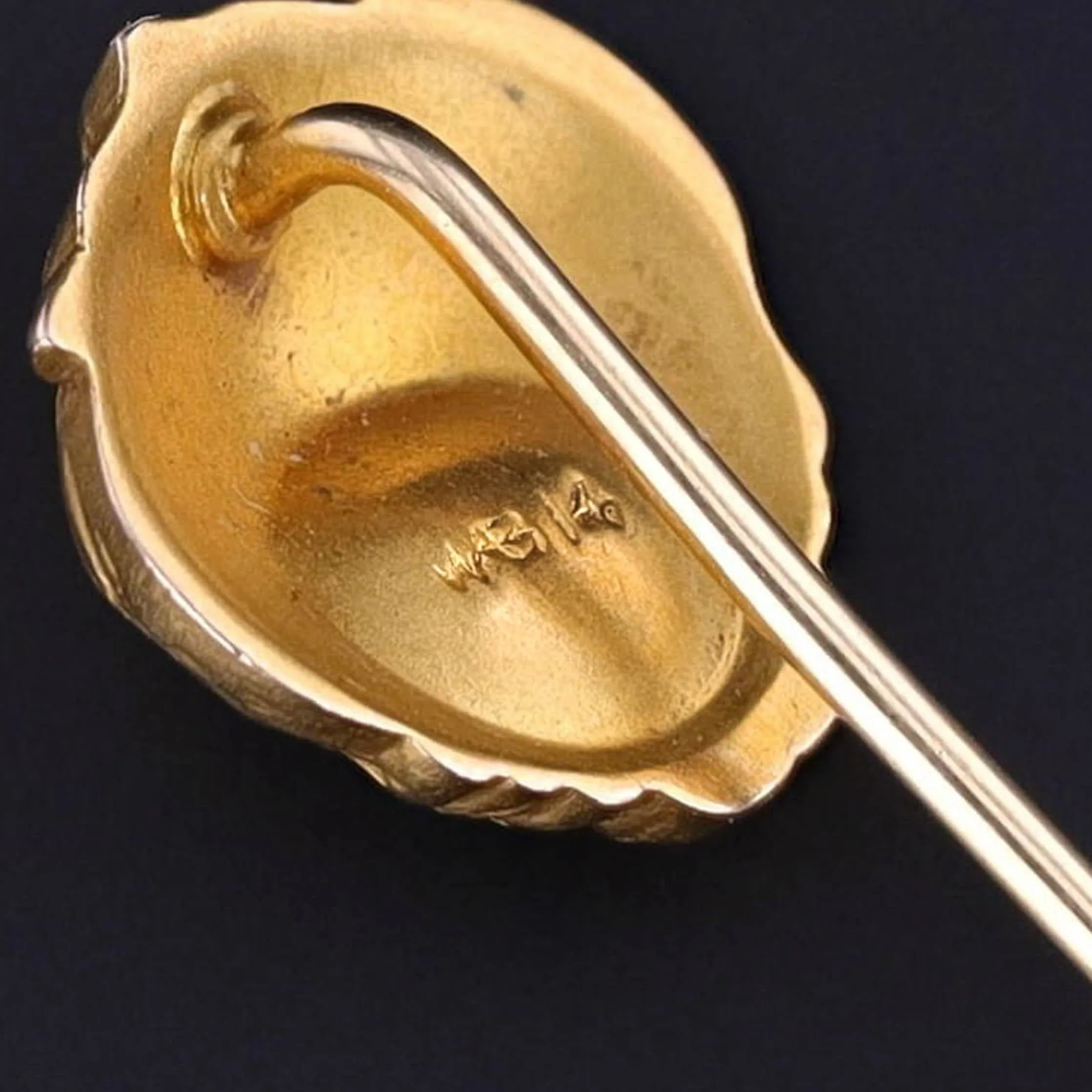Antique Lion Stickpin of 14k Gold