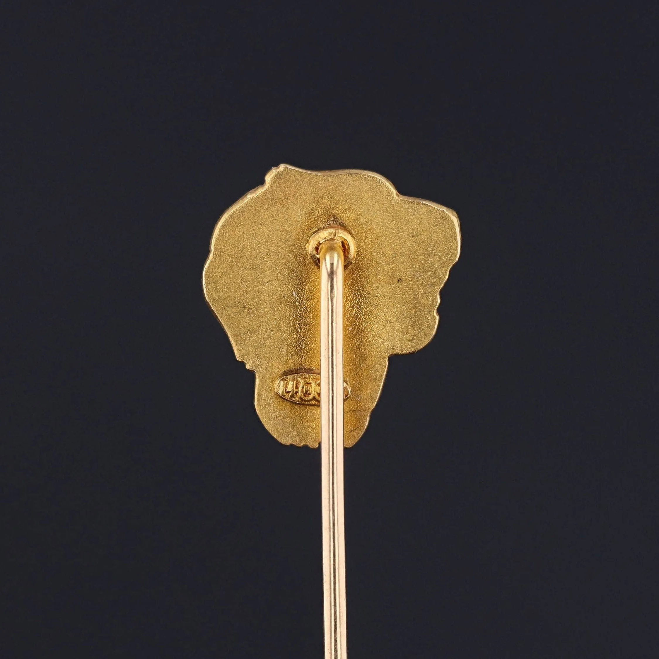 Antique Lion Stickpin of 14k Gold