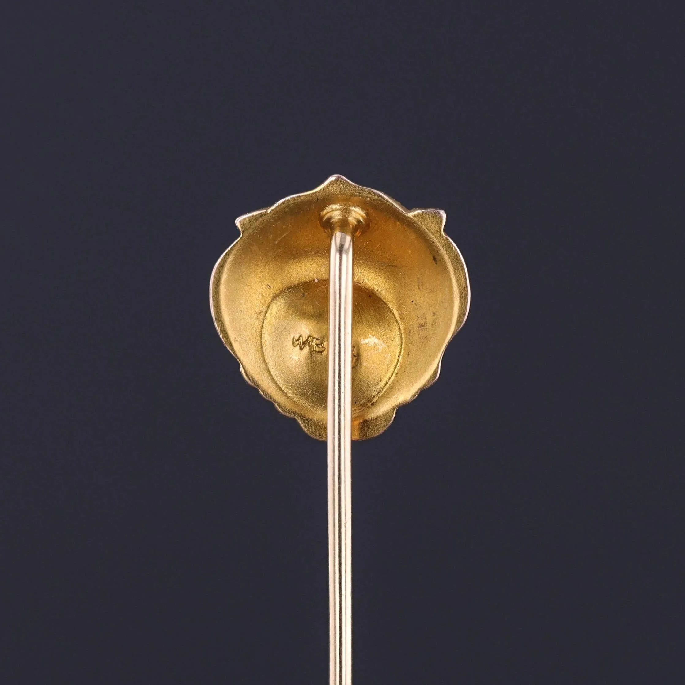 Antique Lion Stickpin of 14k Gold