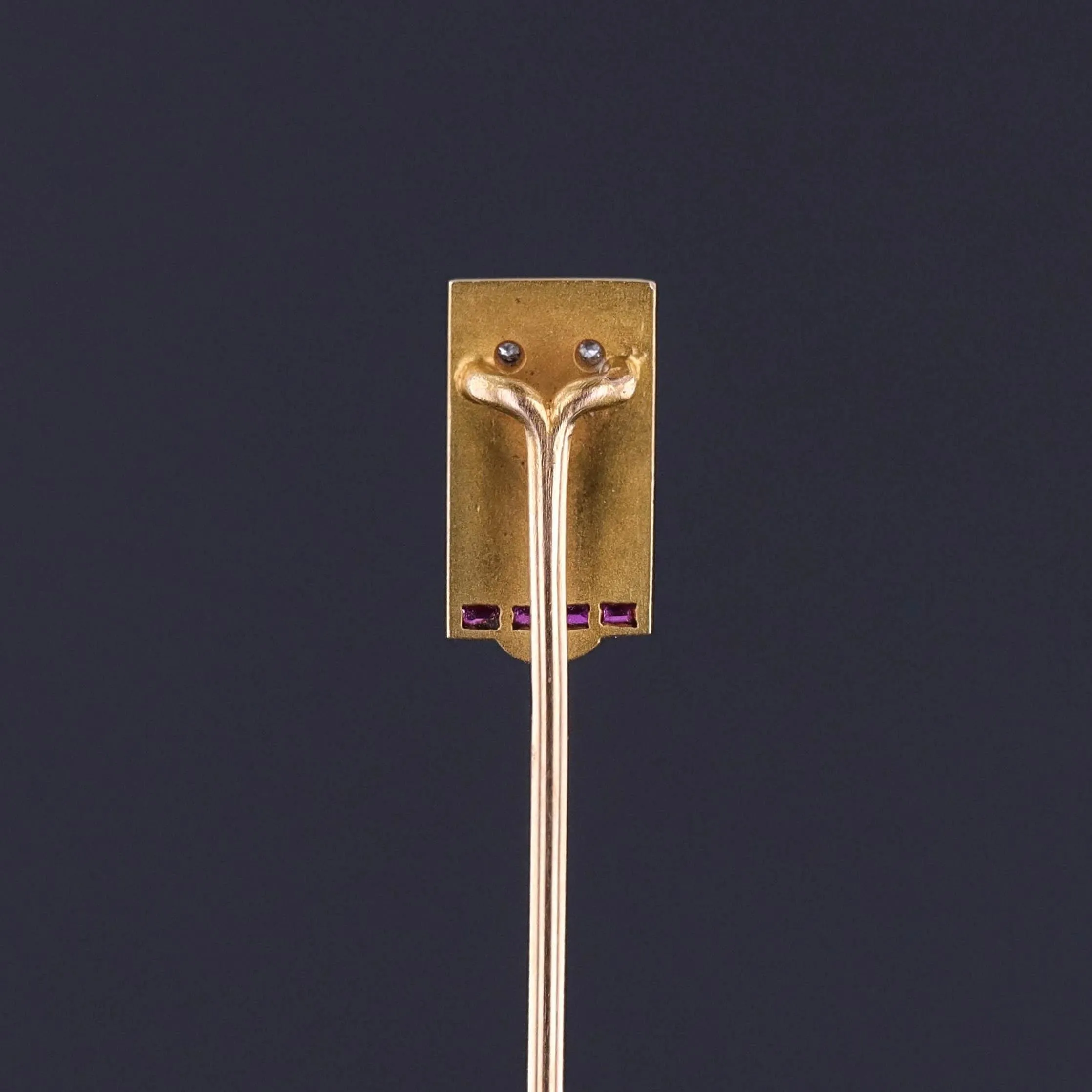 Antique Owl Stickpin of 18k Gold