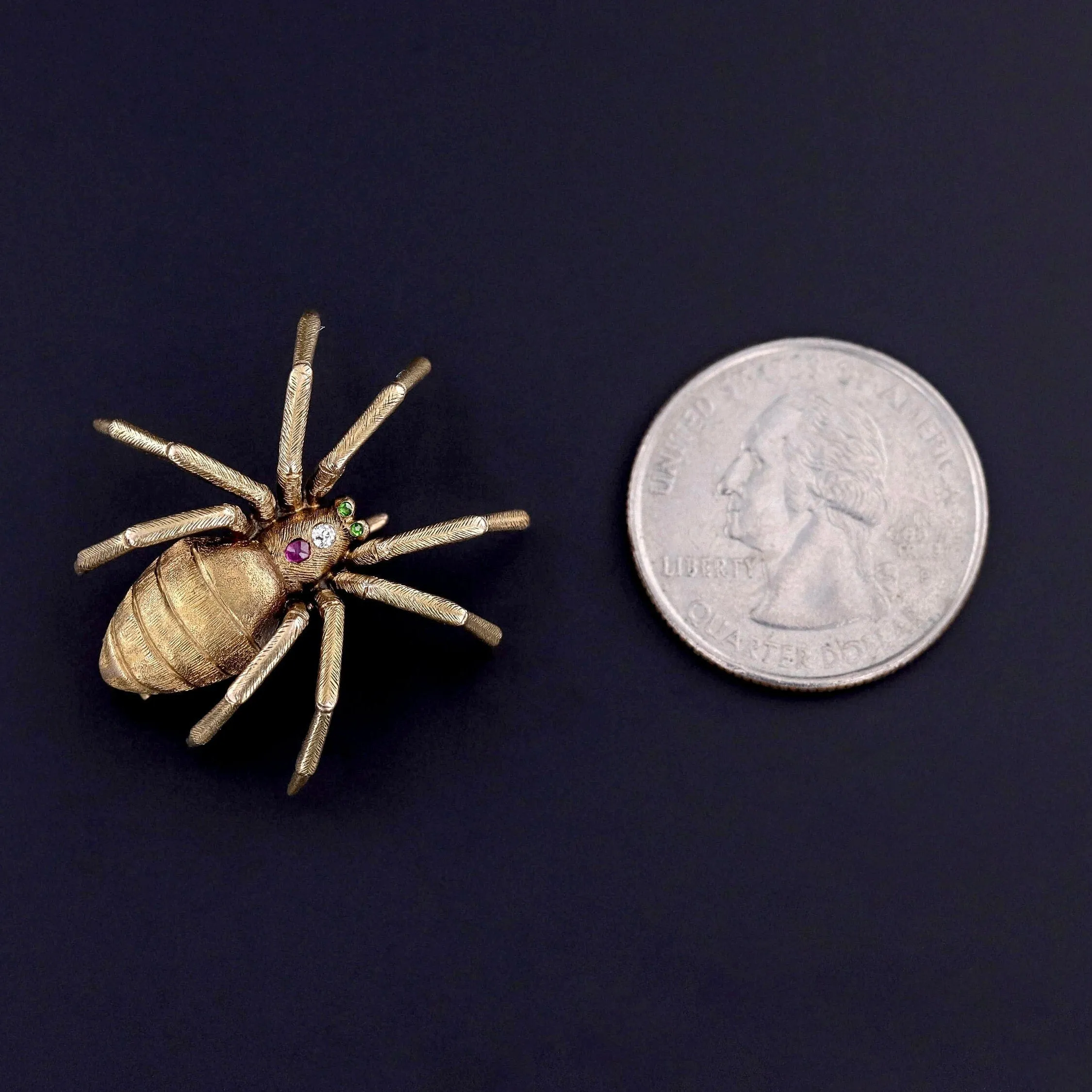 Antique Riker Brothers Spider Brooch