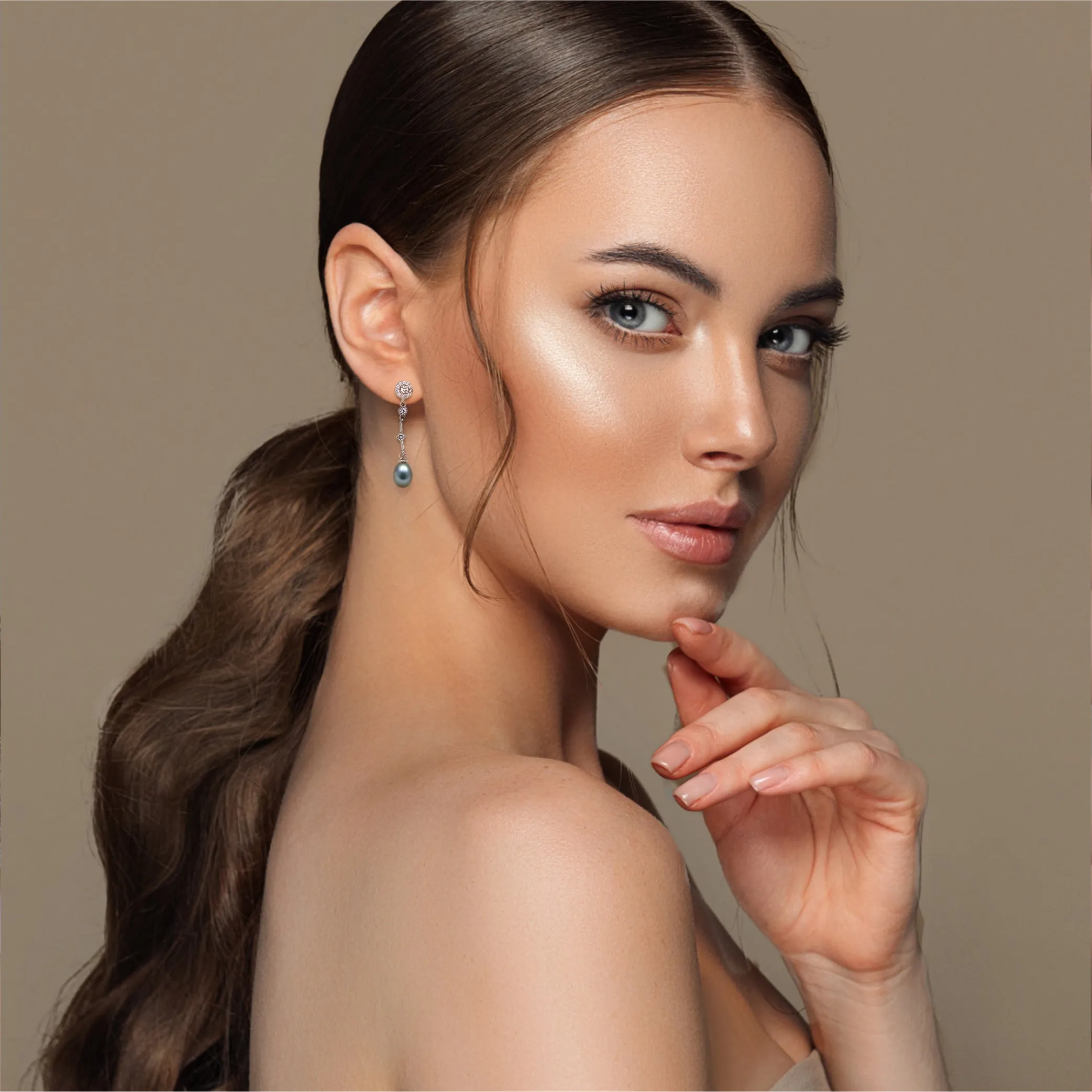 Aurora Drop Pearl Earring