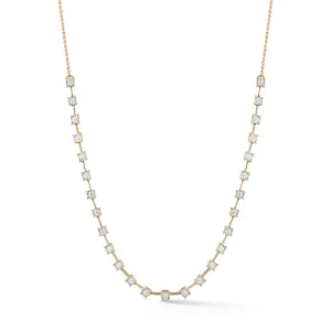 Ava Bea Interval Tennis Necklace in Yellow Gold