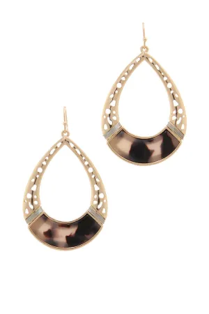 Be Adorned - Teardrop Earrings Brown