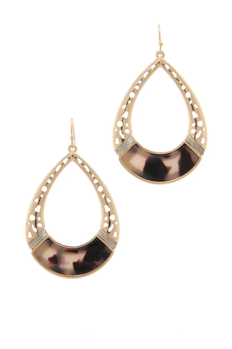 Be Adorned - Teardrop Earrings Brown