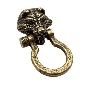 Bear head shackle clasp for paracord bracelet