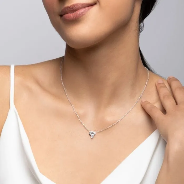 Birks Splash 18K White Gold Diamond Cluster Necklace