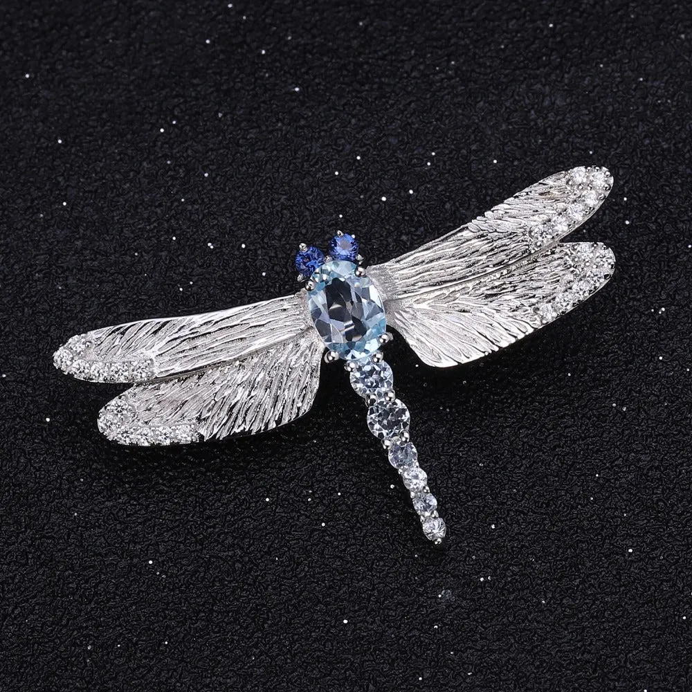 Blue Topaz Brooch Group discount Risk-free