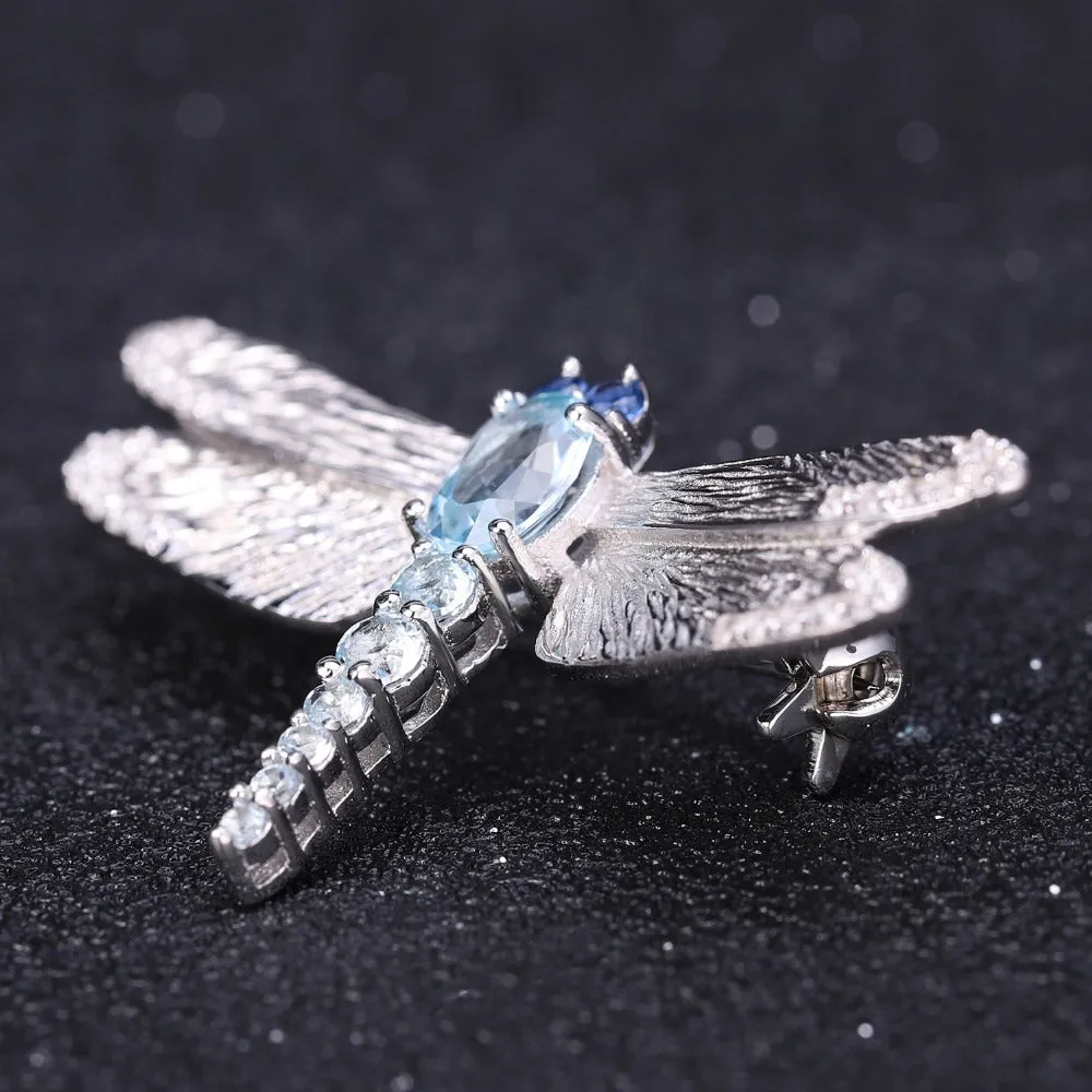 Blue Topaz Brooch Group discount Risk-free