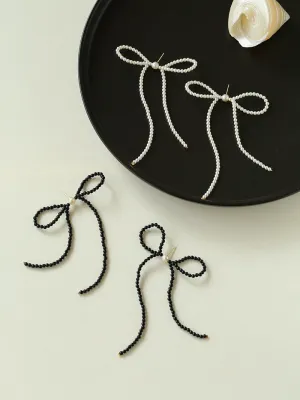 Bow Dance Two-Tone Bow Earrings