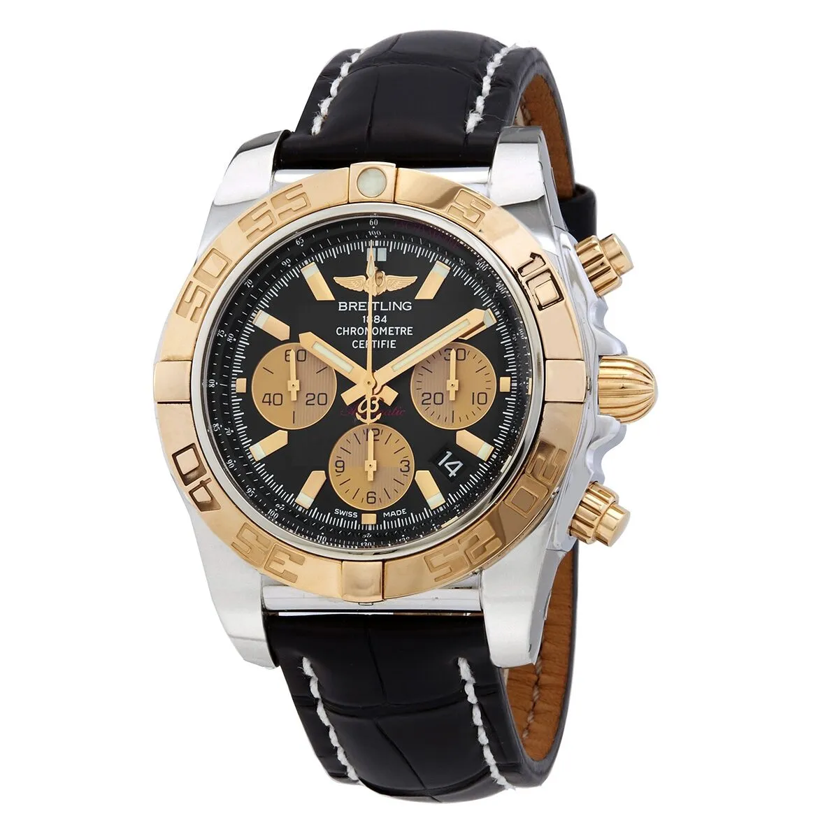 Breitling Chronomat Chronograph Automatic Chronometer Black Dial Men's Watch CB0110121B1P1