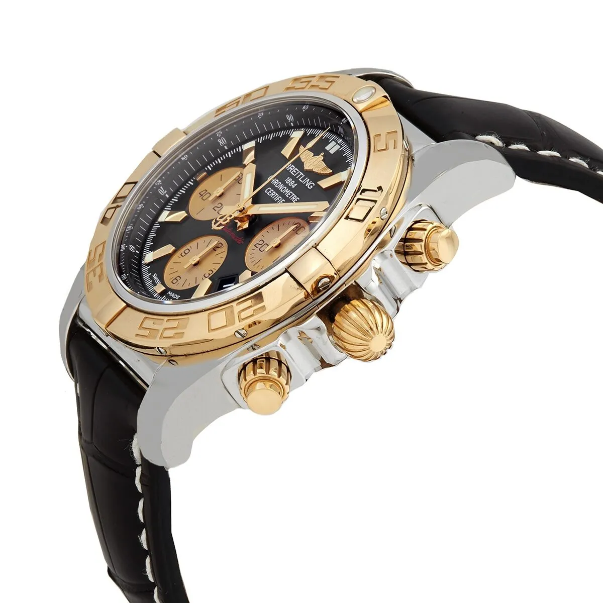 Breitling Chronomat Chronograph Automatic Chronometer Black Dial Men's Watch CB0110121B1P1