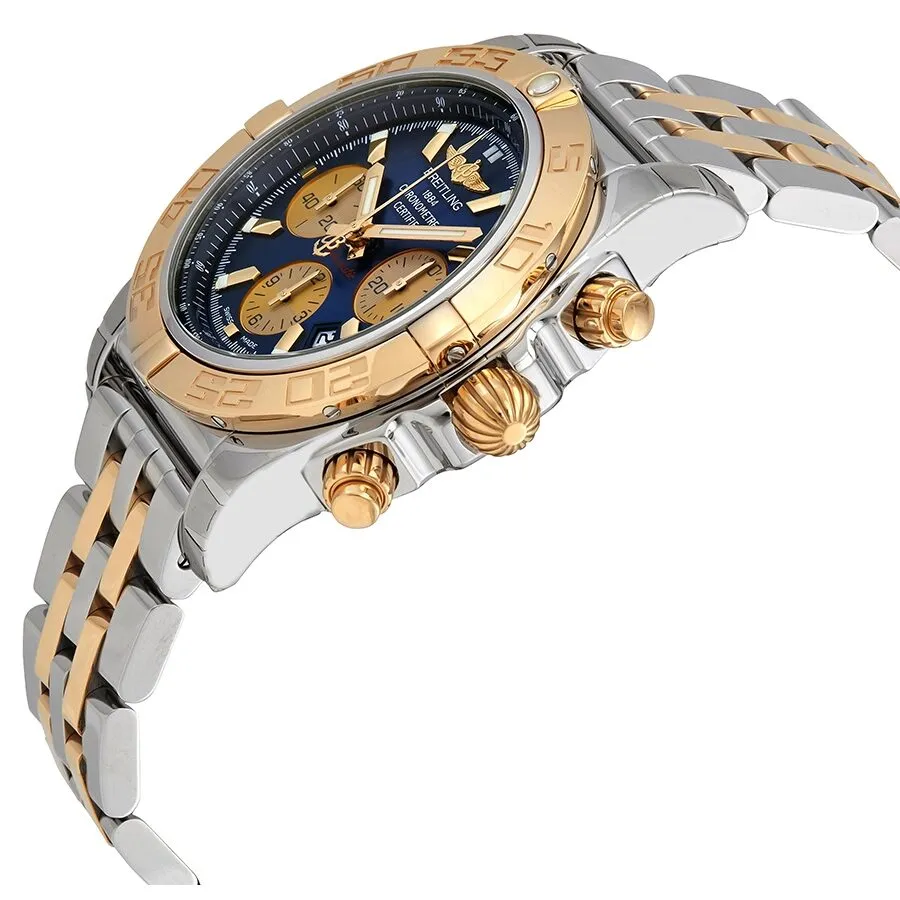 Breitling Chronomat Chronograph Automatic Chronometer Blue Dial Men's Watch CB0110121C1C1