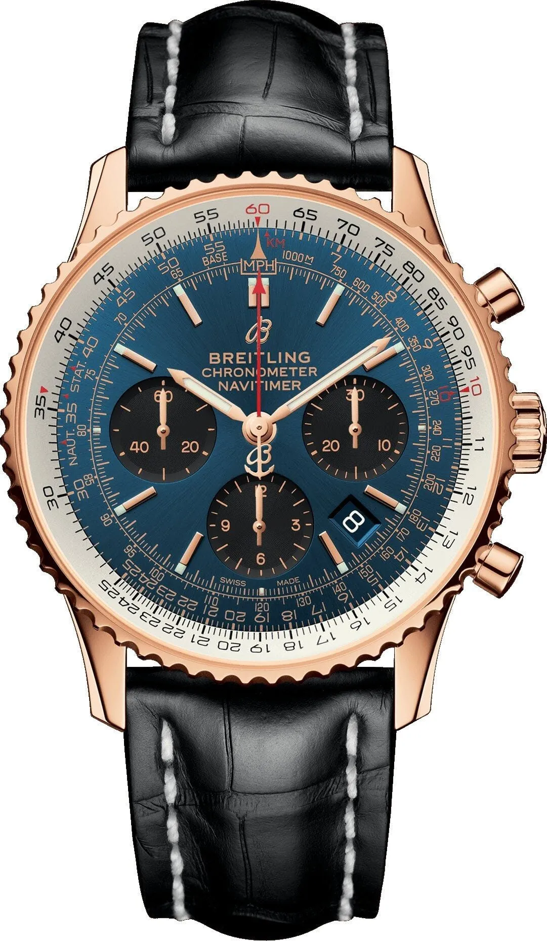 Breitling Navitimer 1 Chronograph Automatic Chronometer Blue Dial Men's Watch RB0121211C1P1