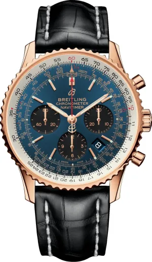 Breitling Navitimer 1 Chronograph Automatic Chronometer Blue Dial Men's Watch RB0121211C1P1