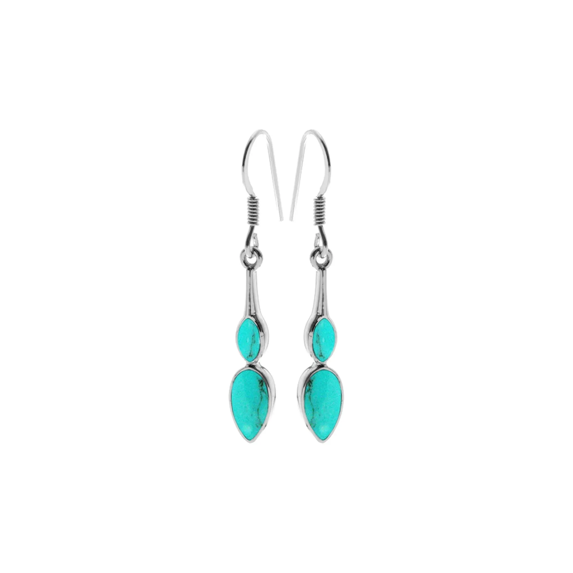 Bridget double turquoise earrings