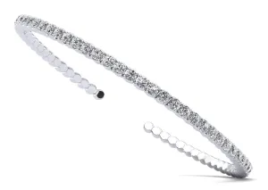 Brilliant Cut Diamond Flexible Bangle Diamond  with 0.68 ct.(finished) 1.75mm