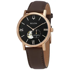 Bulova American Clipper Automatic Black Dial Men's Watch 97A155