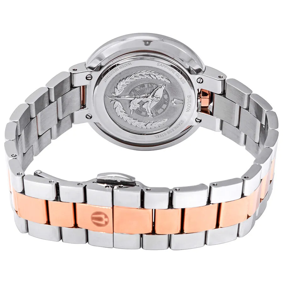 Bulova Rubaiyat Diamond Rose Gold Dial Two-Tone Ladies Watch 98P174