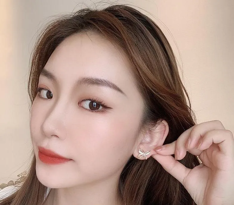 Butterfly Pearl Stud Earrings