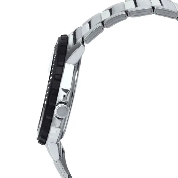 Casio Silver Stainless Steel Black Dial Quartz Watch for Gents - MTD-125D-1A1 VDF