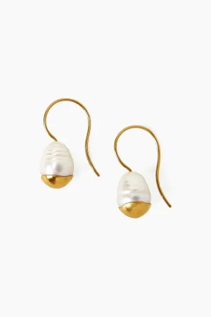 Chan Luu- Gold Dipped Pearl Drop Earrings