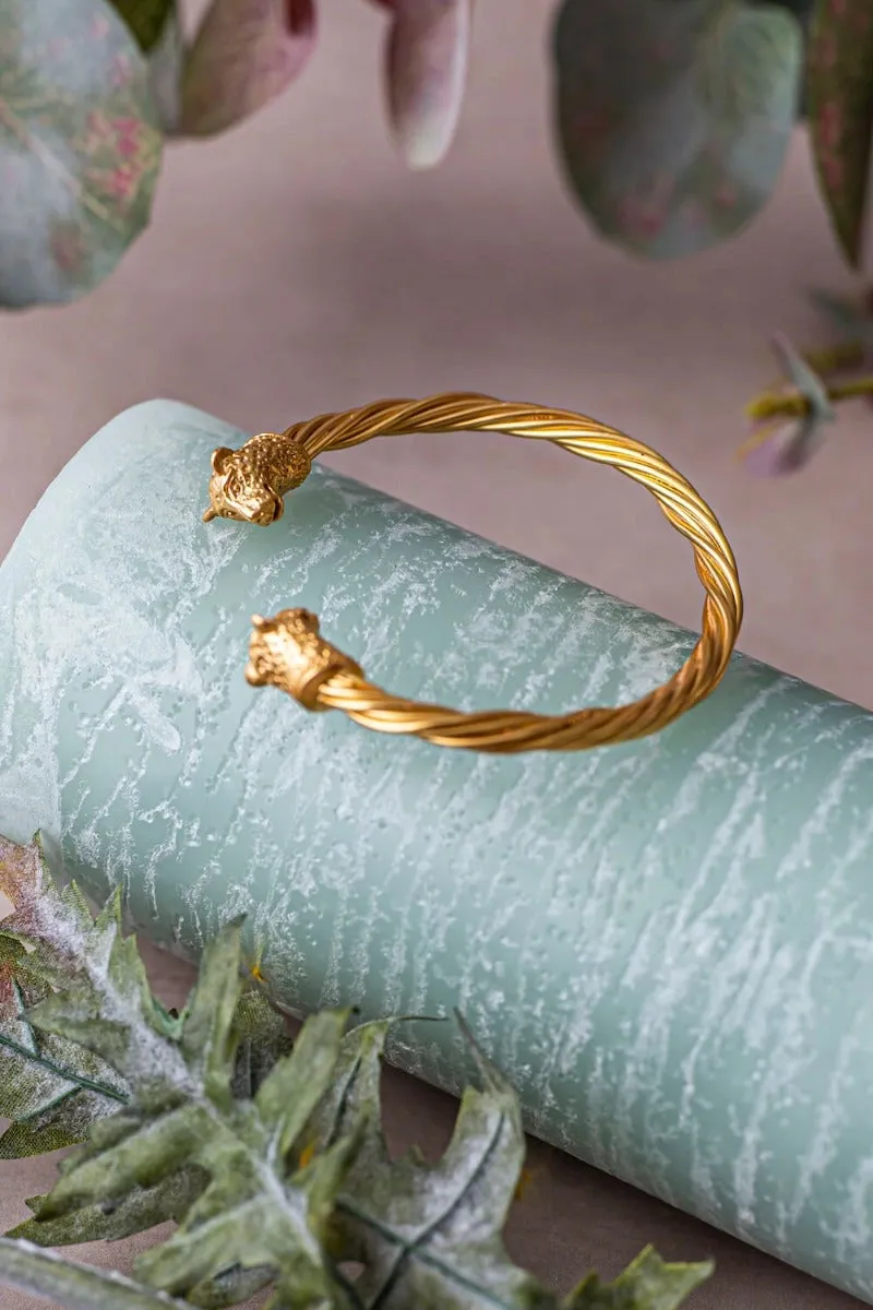 Chunky Gold Jaguar Cuff