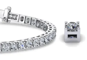 Classic 4 Prong Lab-Grown Diamond Tennis Bracelet with 17.67 ct.(finished) 5.3mm
