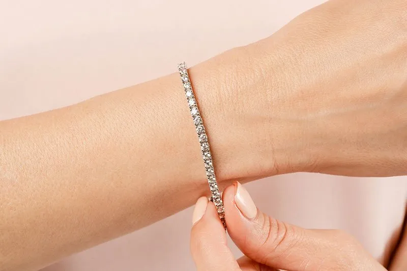 Classic 4 Prong Lab-Grown Diamond Tennis Bracelet with 5.98 ct.(finished) 3.25mm