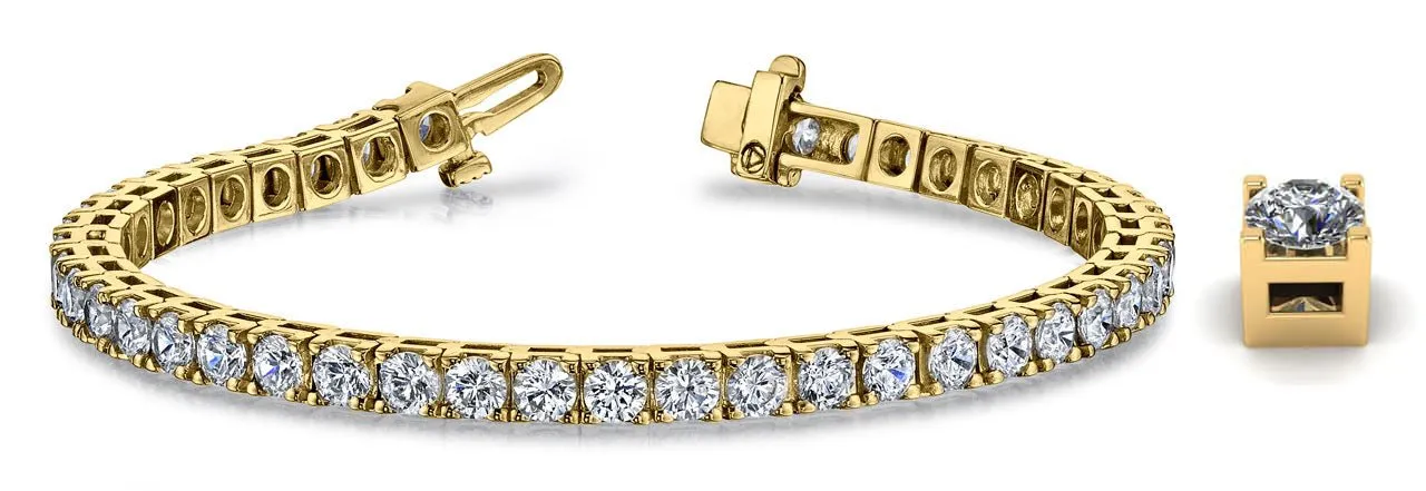 Classic 4 Prong Lab-Grown Diamond Tennis Bracelet with 5.98 ct.(finished) 3.25mm