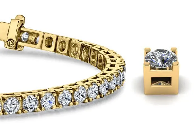 Classic 4 Prong Lab-Grown Diamond Tennis Bracelet with 5.98 ct.(finished) 3.25mm