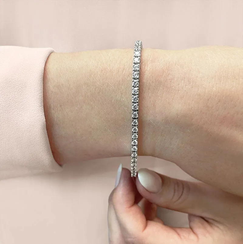 Classic 4 Prong Lab-Grown Diamond Tennis Bracelet with 5.98 ct.(finished) 3.25mm