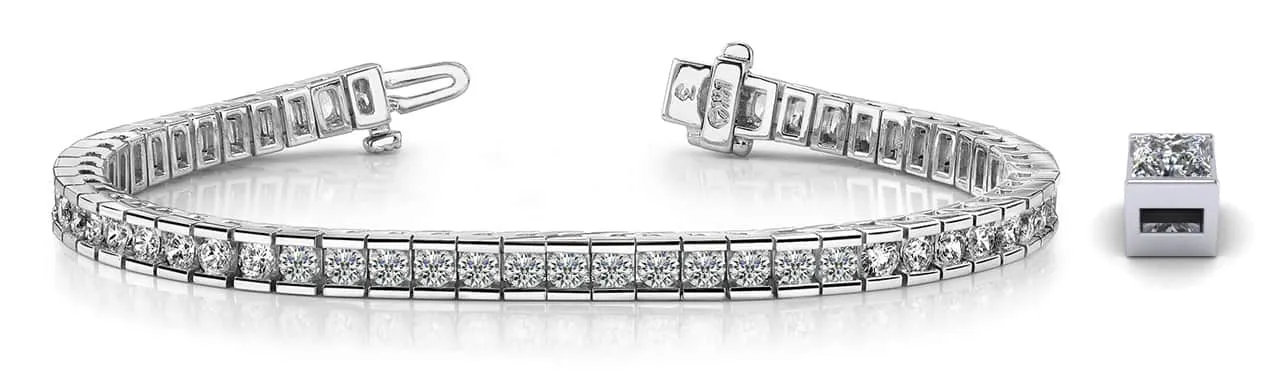 Classic Diamond Box Lab-Grown Diamond Tennis Bracelet with 13.30 ct.(finished) 4.5mm
