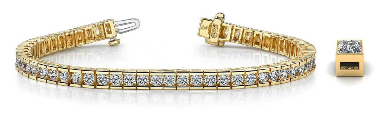 Classic Diamond Box Lab-Grown Diamond Tennis Bracelet with 13.30 ct.(finished) 4.5mm