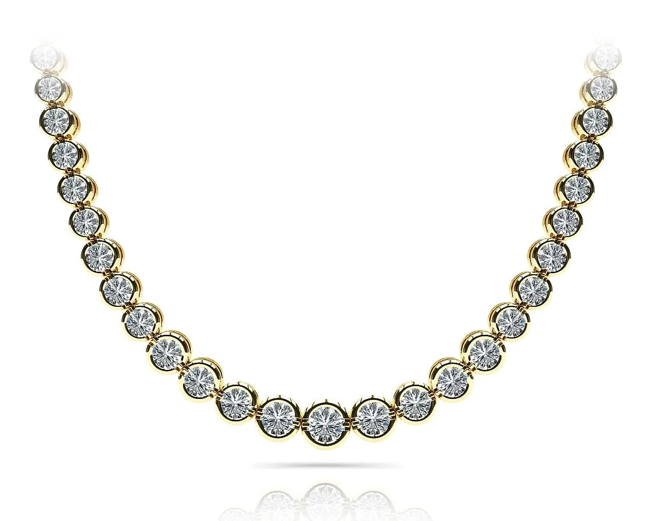 Classic Diamond Strand Diamond Necklace with 10.00 ct.(finished)