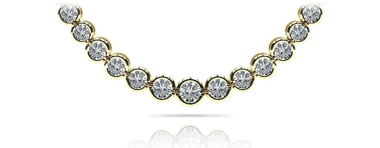 Classic Diamond Strand Diamond Necklace with 10.00 ct.(finished)