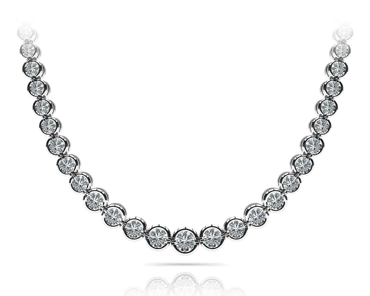 Classic Diamond Strand Diamond Necklace with 10.00 ct.(finished)